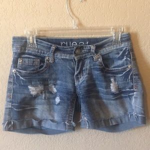 Rue 21 Distressed Midi Shorts